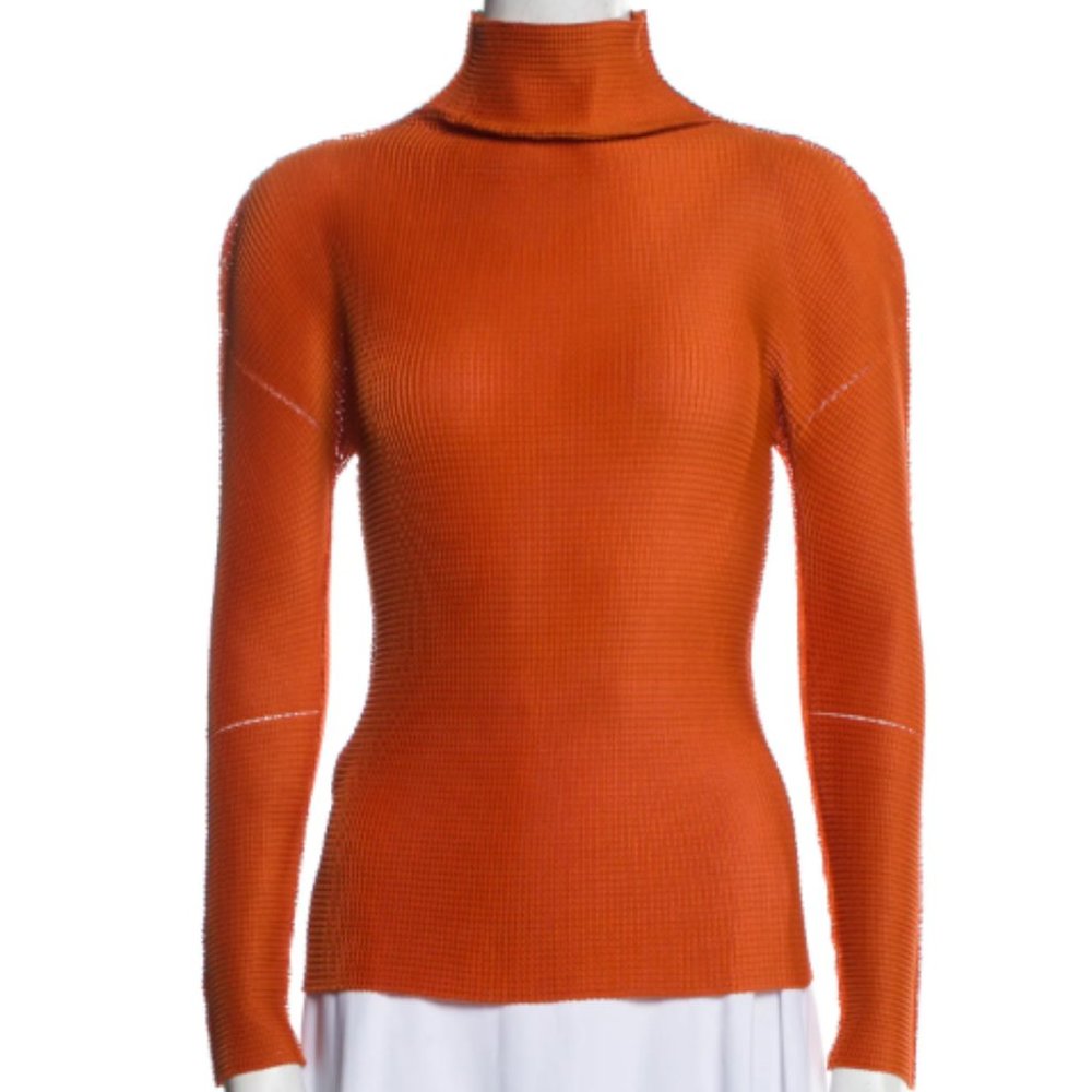 ISSEY MIYAKE Turtleneck Long Sleeve Top